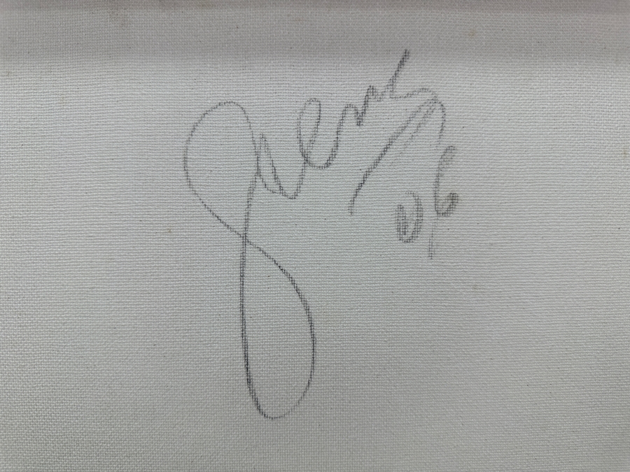 Gerrit Greve (1948-2024, Cardiff by the Sea, CA) Original Acrylic Sand Painting On Canvas 2006 Signed Verso 16' X 20' Estimate $320 - $400 [Photo 7]