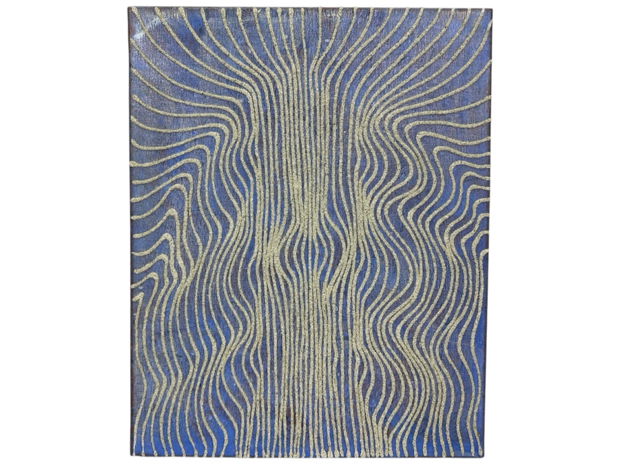 Gerrit Greve (1948-2024, Cardiff by the Sea, CA) Original Acrylic Sand Painting On Canvas Unsigned 16' X 20' Estimate $320 - $400 [Photo 1]
