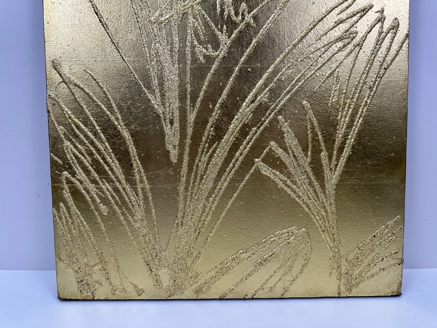 Gerrit Greve (1948-2024, Cardiff by the Sea, CA) Original Acrylic Sand Painting On Canvas Titled 'Plants #26' 1999 Signed Verso 16' X 20' Estimate $320 - $400 [Photo 3]