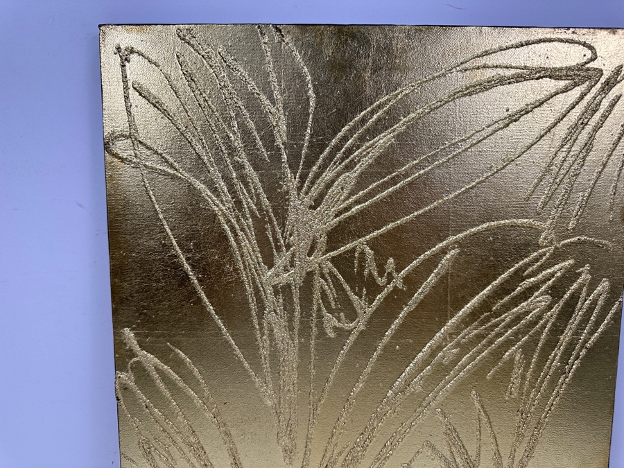 Gerrit Greve (1948-2024, Cardiff by the Sea, CA) Original Acrylic Sand Painting On Canvas Titled 'Plants #26' 1999 Signed Verso 16' X 20' Estimate $320 - $400 [Photo 2]