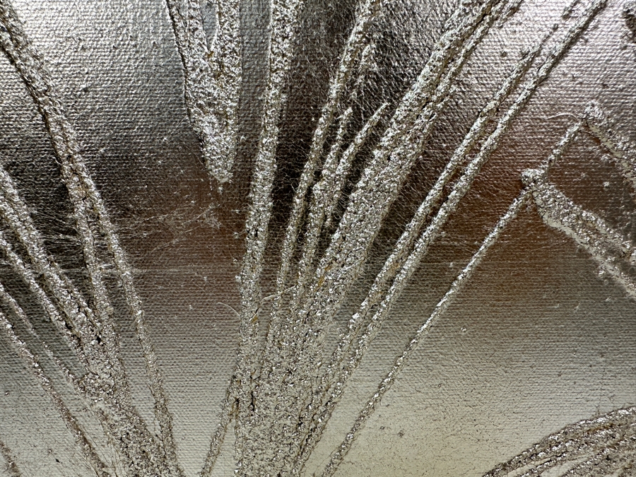 Gerrit Greve (1948-2024, Cardiff by the Sea, CA) Original Acrylic Sand Painting On Canvas Titled 'Plants #26' 1999 Signed Verso 16' X 20' Estimate $320 - $400 [Photo 4]