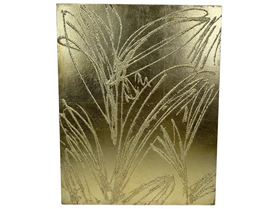 Gerrit Greve (1948-2024, Cardiff by the Sea, CA) Original Acrylic Sand Painting On Canvas Titled 'Plants #26' 1999 Signed Verso 16' X 20' Estimate $320 - $400 [Photo 1]