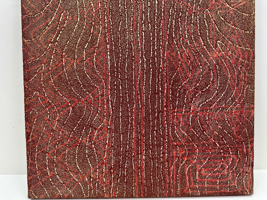 Gerrit Greve (1948-2024, Cardiff by the Sea, CA) Original Acrylic Sand Painting On Canvas 2007 Signed Verso 16' X 20' Estimate $320 - $400 [Photo 2]