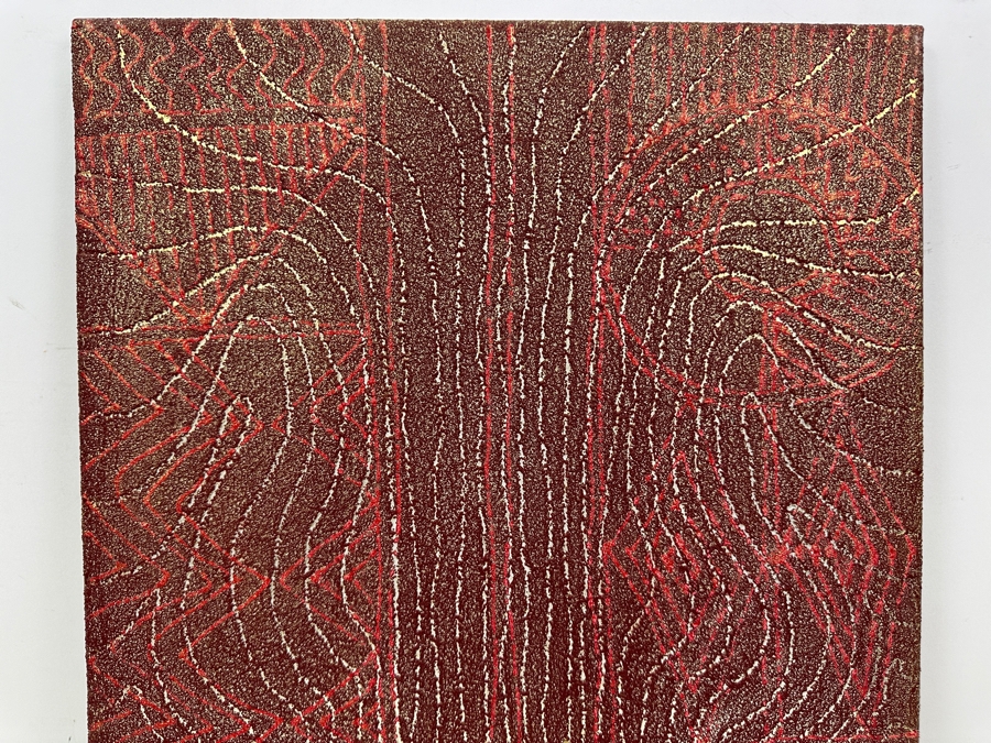 Gerrit Greve (1948-2024, Cardiff by the Sea, CA) Original Acrylic Sand Painting On Canvas 2007 Signed Verso 16' X 20' Estimate $320 - $400 [Photo 3]