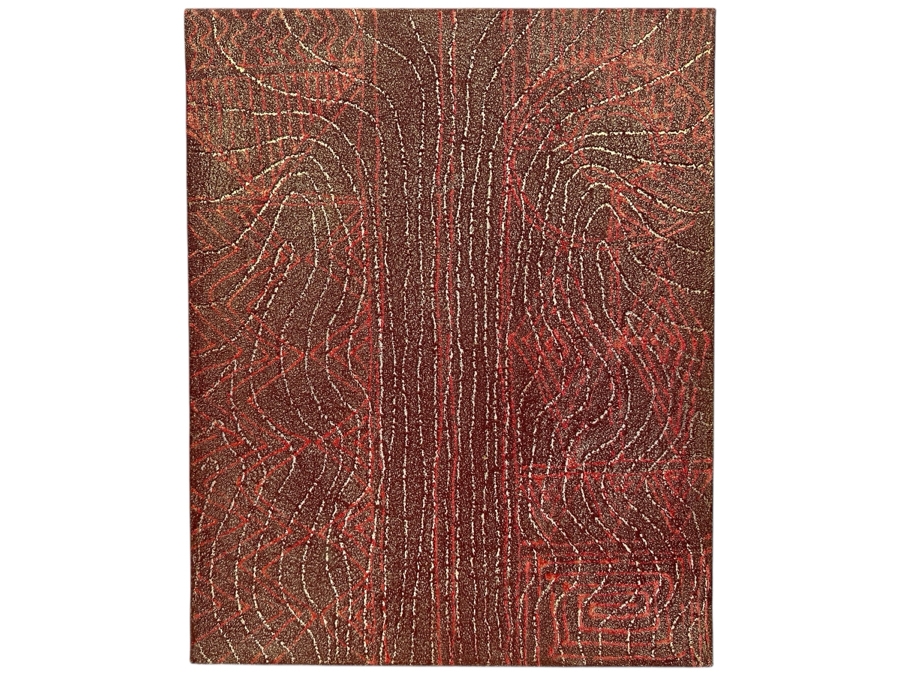Gerrit Greve (1948-2024, Cardiff by the Sea, CA) Original Acrylic Sand Painting On Canvas 2007 Signed Verso 16' X 20' Estimate $320 - $400 [Photo 1]