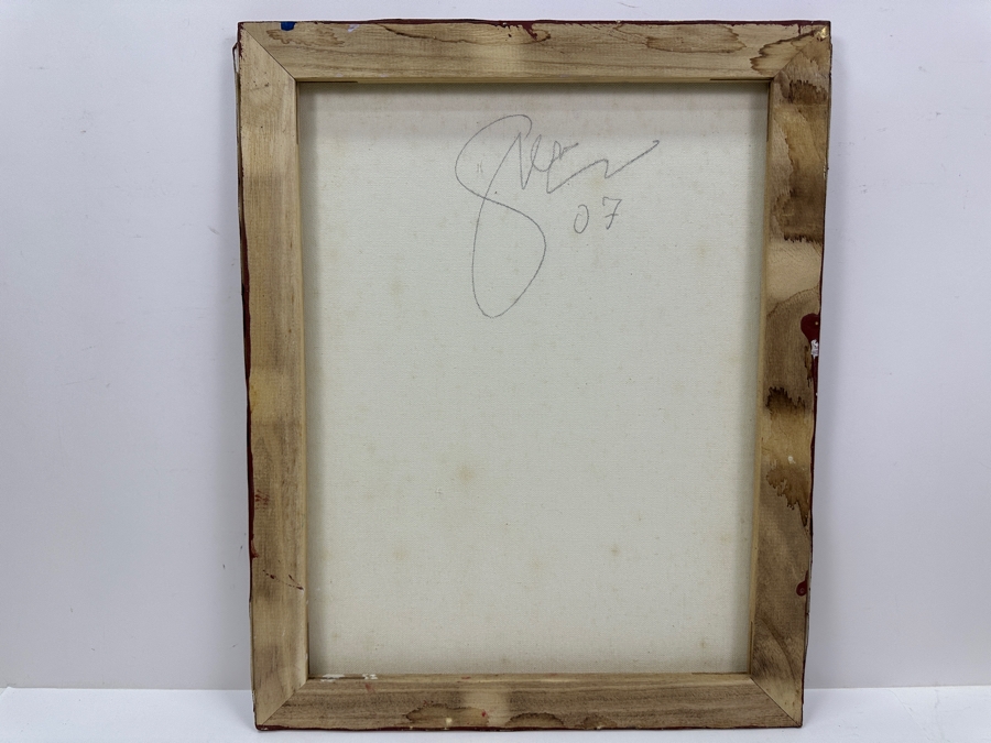 Gerrit Greve (1948-2024, Cardiff by the Sea, CA) Original Acrylic Sand Painting On Canvas 2007 Signed Verso 16' X 20' Estimate $320 - $400 [Photo 5]