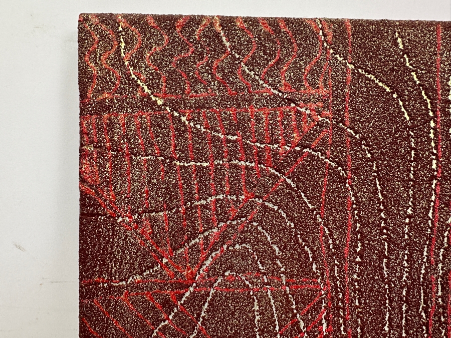 Gerrit Greve (1948-2024, Cardiff by the Sea, CA) Original Acrylic Sand Painting On Canvas 2007 Signed Verso 16' X 20' Estimate $320 - $400 [Photo 4]