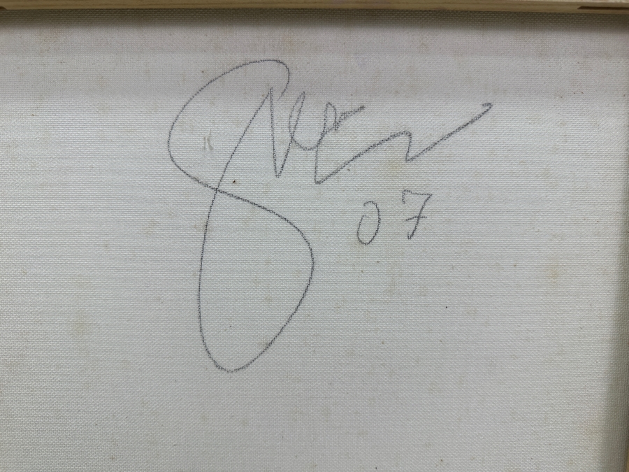 Gerrit Greve (1948-2024, Cardiff by the Sea, CA) Original Acrylic Sand Painting On Canvas 2007 Signed Verso 16' X 20' Estimate $320 - $400 [Photo 6]