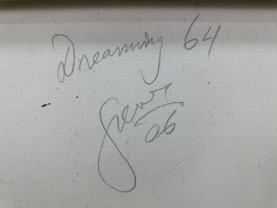 Gerrit Greve (1948-2024, Cardiff by the Sea, CA) Original Acrylic Sand Painting On Canvas Titled 'Dreaming 64' 2006 Signed Verso 16' X 20' Estimate $320 - $400 [Photo 6]