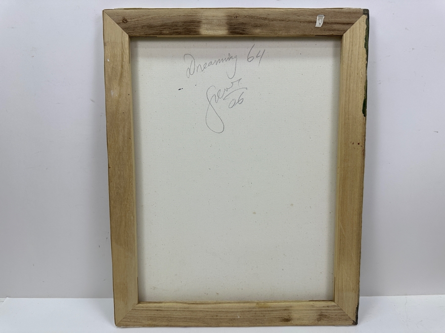 Gerrit Greve (1948-2024, Cardiff by the Sea, CA) Original Acrylic Sand Painting On Canvas Titled 'Dreaming 64' 2006 Signed Verso 16' X 20' Estimate $320 - $400 [Photo 5]