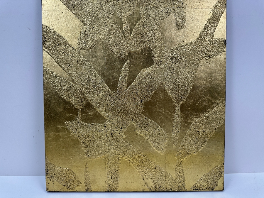 Gerrit Greve (1948-2024, Cardiff by the Sea, CA) Original Acrylic Sand Painting On Canvas Titled 'Plants #10' 1999 Signed Verso 16' X 20' Estimate $320 - $400 [Photo 3]