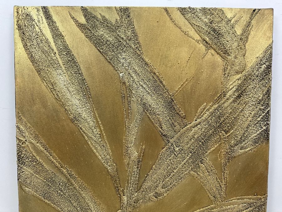 Gerrit Greve (1948-2024, Cardiff by the Sea, CA) Original Acrylic Sand Painting On Canvas Titled 'Plants #24' 1999 Signed Verso 16' X 20' Estimate $320 - $400 [Photo 2]