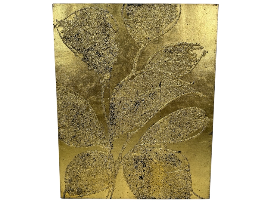 Gerrit Greve (1948-2024, Cardiff by the Sea, CA) Original Acrylic Sand Painting On Canvas Titled 'Plants #12' 1999 Signed Verso 16' X 20' Estimate $320 - $400