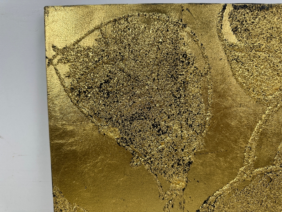 Gerrit Greve (1948-2024, Cardiff by the Sea, CA) Original Acrylic Sand Painting On Canvas Titled 'Plants #12' 1999 Signed Verso 16' X 20' Estimate $320 - $400 [Photo 4]