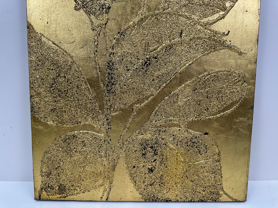 Gerrit Greve (1948-2024, Cardiff by the Sea, CA) Original Acrylic Sand Painting On Canvas Titled 'Plants #12' 1999 Signed Verso 16' X 20' Estimate $320 - $400 [Photo 2]