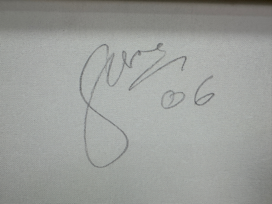Gerrit Greve (1948-2024, Cardiff by the Sea, CA) Original Acrylic Sand Painting On Canvas 2006 Signed Verso 16' X 20' Estimate $320 - $400 [Photo 6]