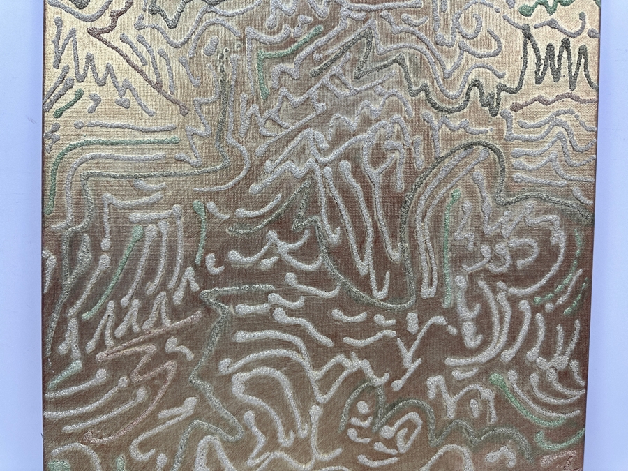 Gerrit Greve (1948-2024, Cardiff by the Sea, CA) Original Acrylic Sand Painting On Canvas 2006 Signed Verso 16' X 20' Estimate $320 - $400 [Photo 4]