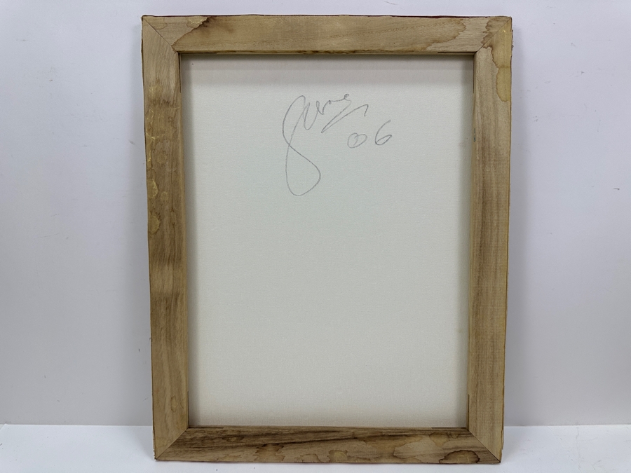 Gerrit Greve (1948-2024, Cardiff by the Sea, CA) Original Acrylic Sand Painting On Canvas 2006 Signed Verso 16' X 20' Estimate $320 - $400 [Photo 5]