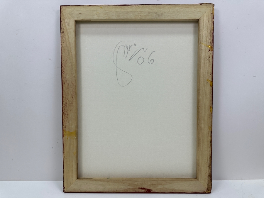 Gerrit Greve (1948-2024, Cardiff by the Sea, CA) Original Acrylic Sand Painting On Canvas 2006 Signed Verso 16' X 20' Estimate $320 - $400 [Photo 4]