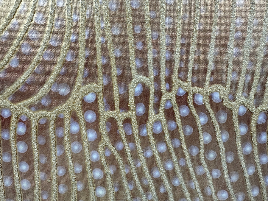 Gerrit Greve (1948-2024, Cardiff by the Sea, CA) Original Acrylic Sand Painting On Canvas 2006 Signed Verso 16' X 20' Estimate $320 - $400 [Photo 3]