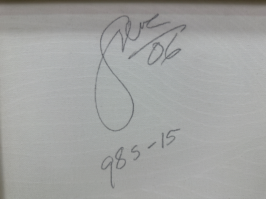 Gerrit Greve (1948-2024, Cardiff by the Sea, CA) Original Acrylic Sand Painting On Canvas 2006 Signed Verso 16' X 20' Estimate $320 - $400 [Photo 5]