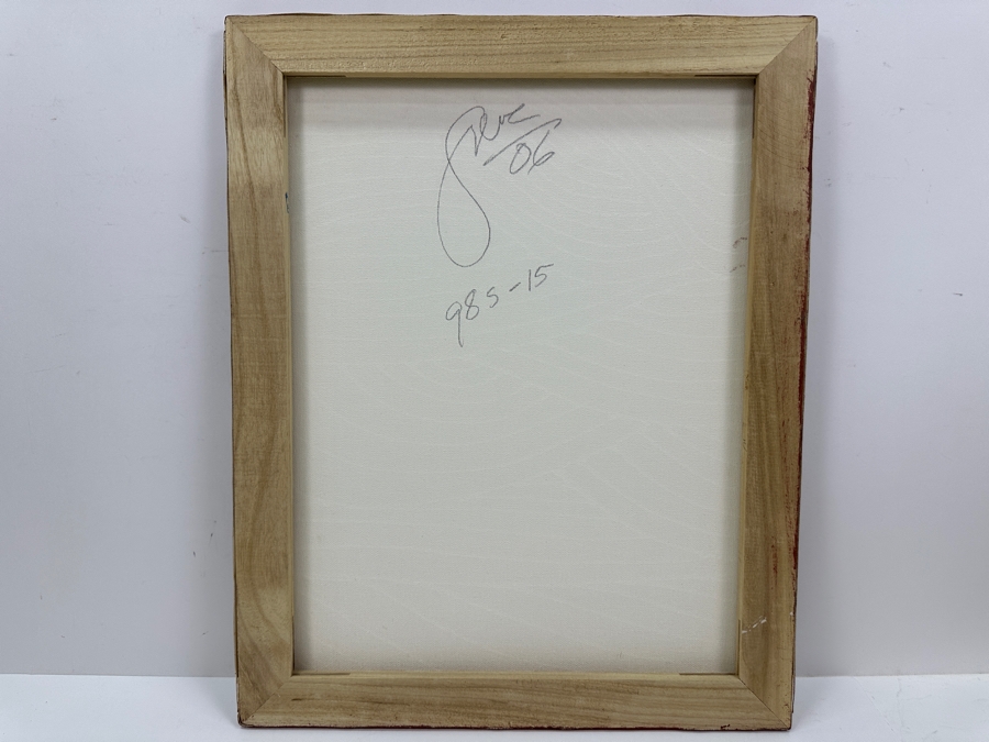 Gerrit Greve (1948-2024, Cardiff by the Sea, CA) Original Acrylic Sand Painting On Canvas 2006 Signed Verso 16' X 20' Estimate $320 - $400 [Photo 4]