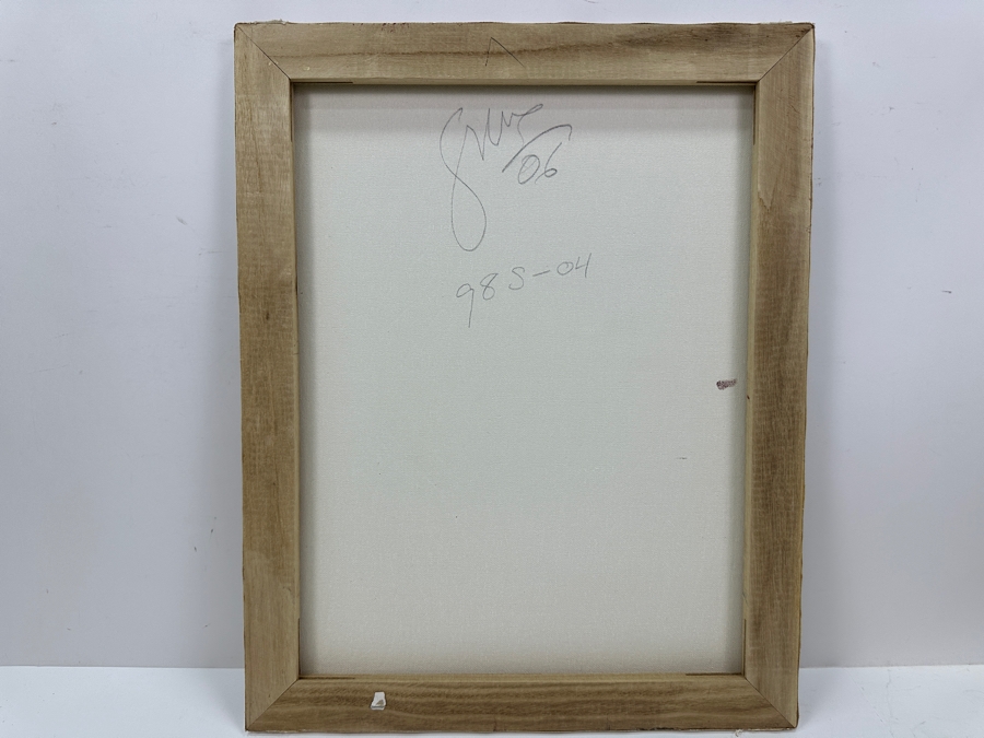 Gerrit Greve (1948-2024, Cardiff by the Sea, CA) Original Acrylic Sand Painting On Canvas 2006 Signed Verso 16' X 20' Estimate $320 - $400 [Photo 6]