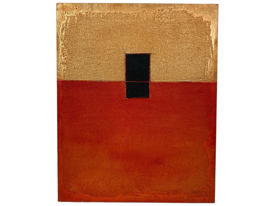 Gerrit Greve (1948-2024, Cardiff by the Sea, CA) Original Acrylic Sand Painting On Canvas Titled 'Doorway to Abode' 2004 Unsigned 16' X 20' Estimate $320 - $400 [Photo 1]