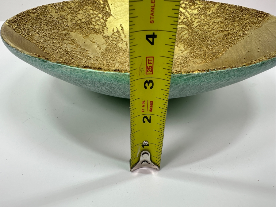 Gerrit Greve (1948-2024, Cardiff by the Sea, CA) Original Acrylic Sand Painted Vessel Bowl (These Were Coupled With His Paintings) 11.75W X 3H [Photo 9]