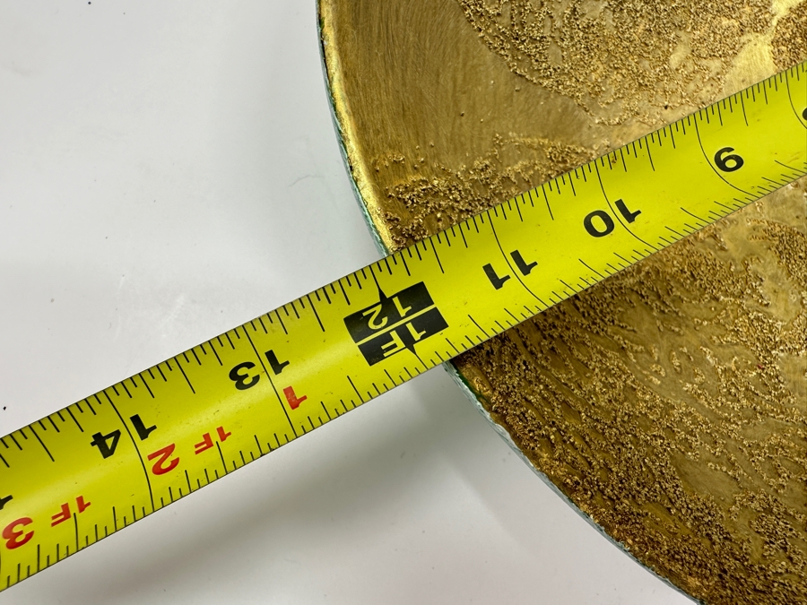 Gerrit Greve (1948-2024, Cardiff by the Sea, CA) Original Acrylic Sand Painted Vessel Bowl (These Were Coupled With His Paintings) 11.75W X 3H [Photo 8]