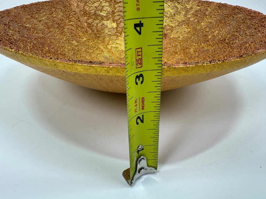 Gerrit Greve (1948-2024, Cardiff by the Sea, CA) Original Acrylic Sand Painted Vessel Bowl (These Were Coupled With His Paintings) 11.75W X 3H [Photo 8]