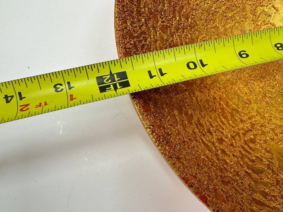 Gerrit Greve (1948-2024, Cardiff by the Sea, CA) Original Acrylic Sand Painted Vessel Bowl (These Were Coupled With His Paintings) 11.75W X 3H [Photo 7]