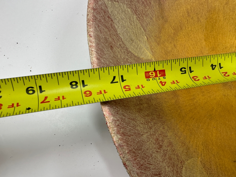 Gerrit Greve (1948-2024, Cardiff by the Sea, CA) Original Acrylic Painted Vessel Bowl (These Were Coupled With His Paintings) 17.5W X 4.5H	 [Photo 10]