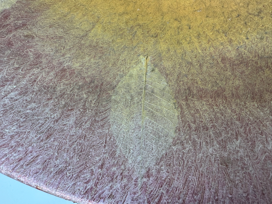 Gerrit Greve (1948-2024, Cardiff by the Sea, CA) Original Acrylic Painted Vessel Bowl (These Were Coupled With His Paintings) 17.5W X 4.5H	 [Photo 5]