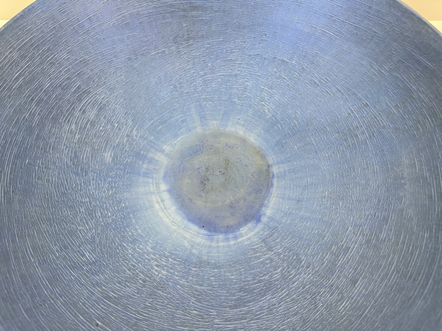 Gerrit Greve (1948-2024, Cardiff by the Sea, CA) Original Acrylic Painted Vessel Bowl (These Were Coupled With His Paintings) 18W X 4.5H	 [Photo 5]