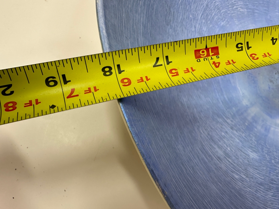 Gerrit Greve (1948-2024, Cardiff by the Sea, CA) Original Acrylic Painted Vessel Bowl (These Were Coupled With His Paintings) 18W X 4.5H	 [Photo 8]