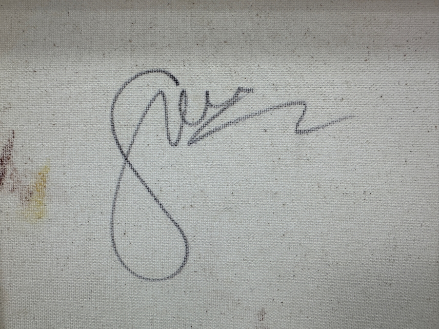 Gerrit Greve (1948-2024, Cardiff by the Sea, CA) (4) Original Acrylic Sand Paintings On Canvas 2010 Each 12' X 12' (Two Are Signed Verso) Estimate $576 - $720 [Photo 10]