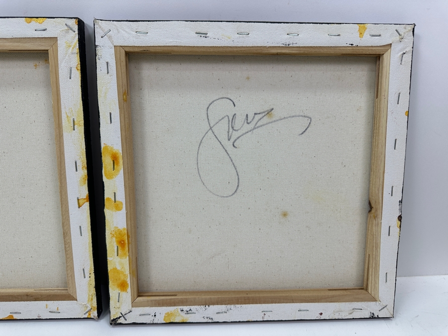 Gerrit Greve (1948-2024, Cardiff by the Sea, CA) (4) Original Acrylic Sand Paintings On Canvas 2010 Each 12' X 12' (Two Are Signed Verso) Estimate $576 - $720 [Photo 7]