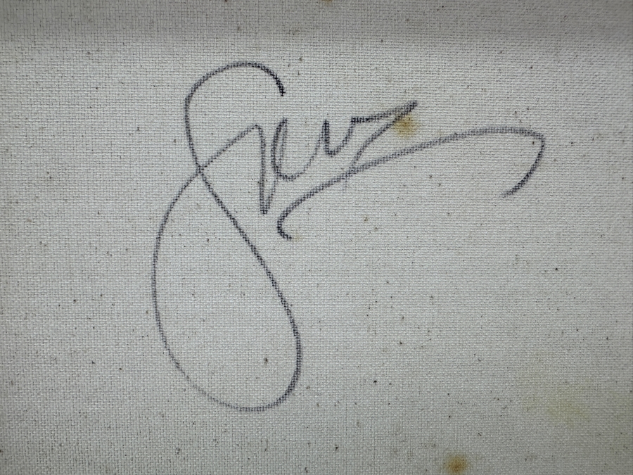 Gerrit Greve (1948-2024, Cardiff by the Sea, CA) (4) Original Acrylic Sand Paintings On Canvas 2010 Each 12' X 12' (Two Are Signed Verso) Estimate $576 - $720 [Photo 8]