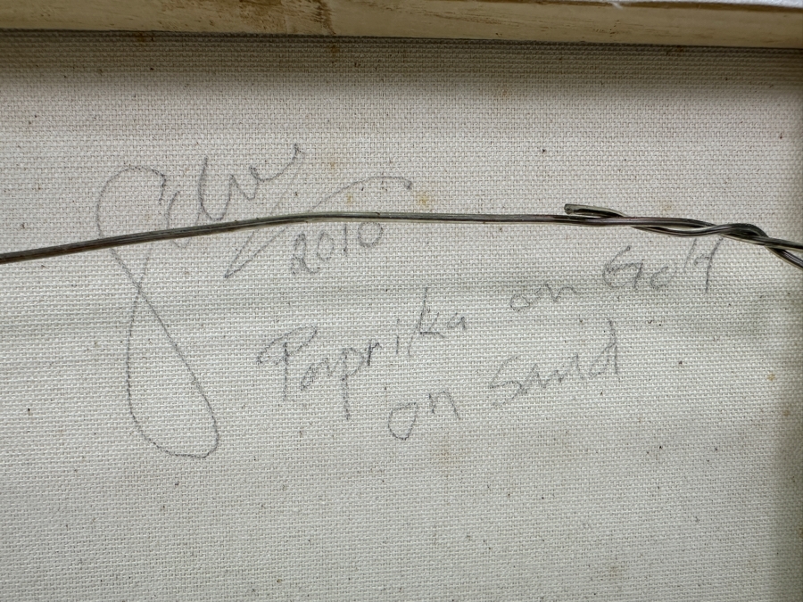 Gerrit Greve (1948-2024, Cardiff by the Sea, CA) (4) Original Acrylic Sand Paintings On Canvas 2010 Each 12' X 12' (Two Are Signed Verso) Estimate $576 - $720 [Photo 13]