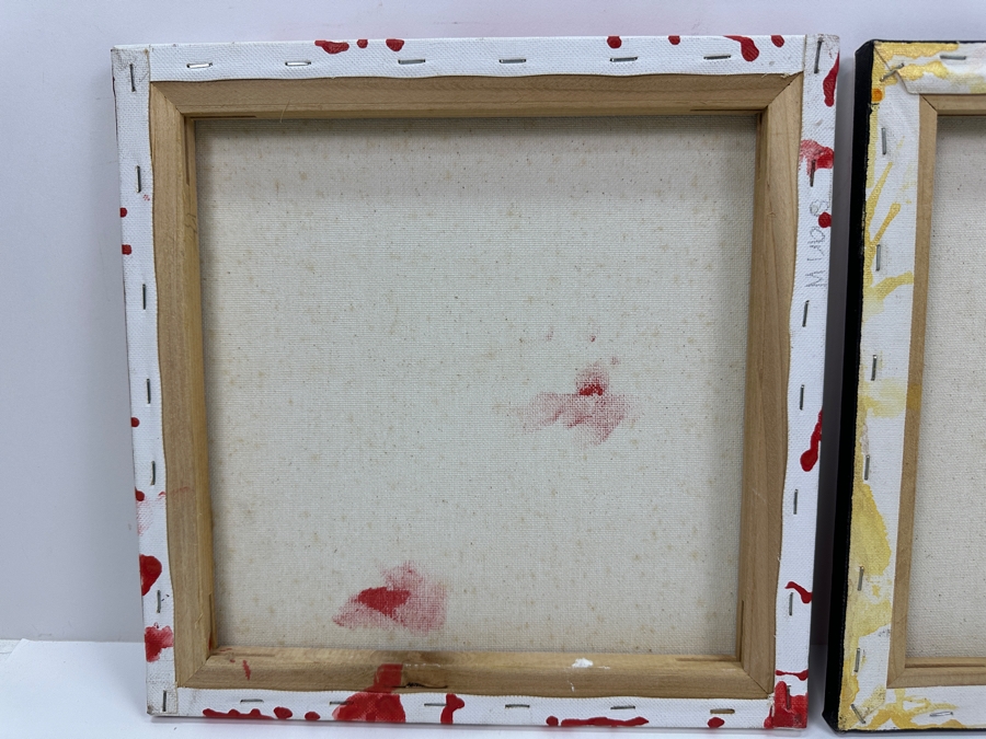 Gerrit Greve (1948-2024, Cardiff by the Sea, CA) (4) Original Acrylic Sand Paintings On Canvas 2010 Each 12' X 12' (Two Are Signed Verso) Estimate $576 - $720 [Photo 10]