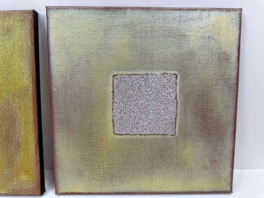 Gerrit Greve (1948-2024, Cardiff by the Sea, CA) (4) Original Acrylic Sand Paintings On Canvas 2010 Each 12' X 12' (Two Are Signed Verso) Estimate $576 - $720 [Photo 4]