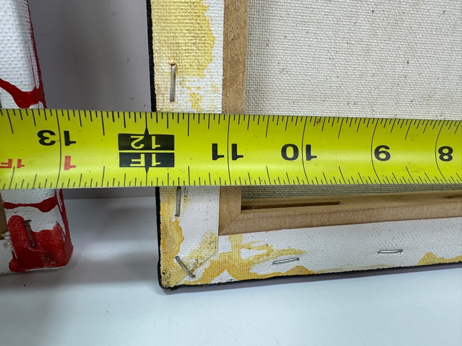 Gerrit Greve (1948-2024, Cardiff by the Sea, CA) (4) Original Acrylic Sand Paintings On Canvas 2010 Each 12' X 12' (Two Are Signed Verso) Estimate $576 - $720 [Photo 12]