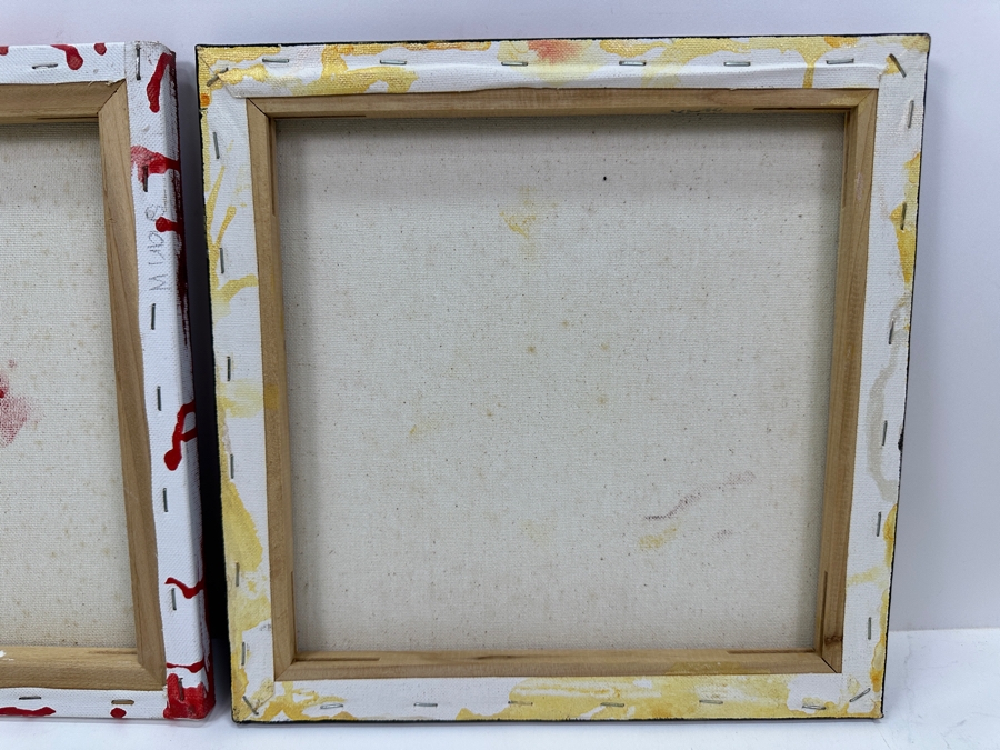 Gerrit Greve (1948-2024, Cardiff by the Sea, CA) (4) Original Acrylic Sand Paintings On Canvas 2010 Each 12' X 12' (Two Are Signed Verso) Estimate $576 - $720 [Photo 11]