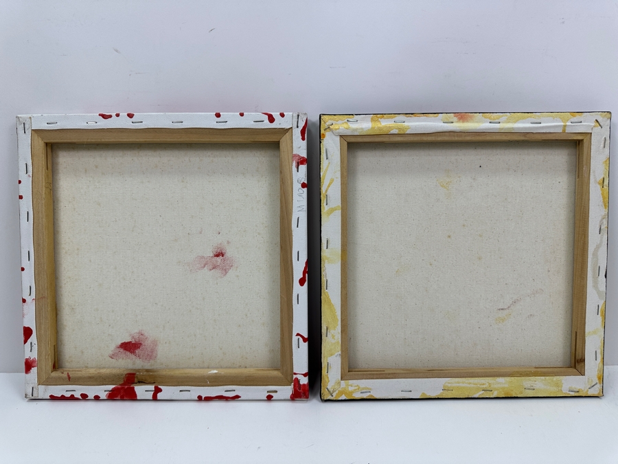 Gerrit Greve (1948-2024, Cardiff by the Sea, CA) (4) Original Acrylic Sand Paintings On Canvas 2010 Each 12' X 12' (Two Are Signed Verso) Estimate $576 - $720 [Photo 9]