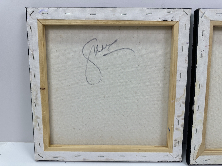 Gerrit Greve (1948-2024, Cardiff by the Sea, CA) (4) Original Acrylic Sand Paintings On Canvas 2010 Each 12' X 12' (Three Are Signed Verso) Estimate $576 - $720 [Photo 6]