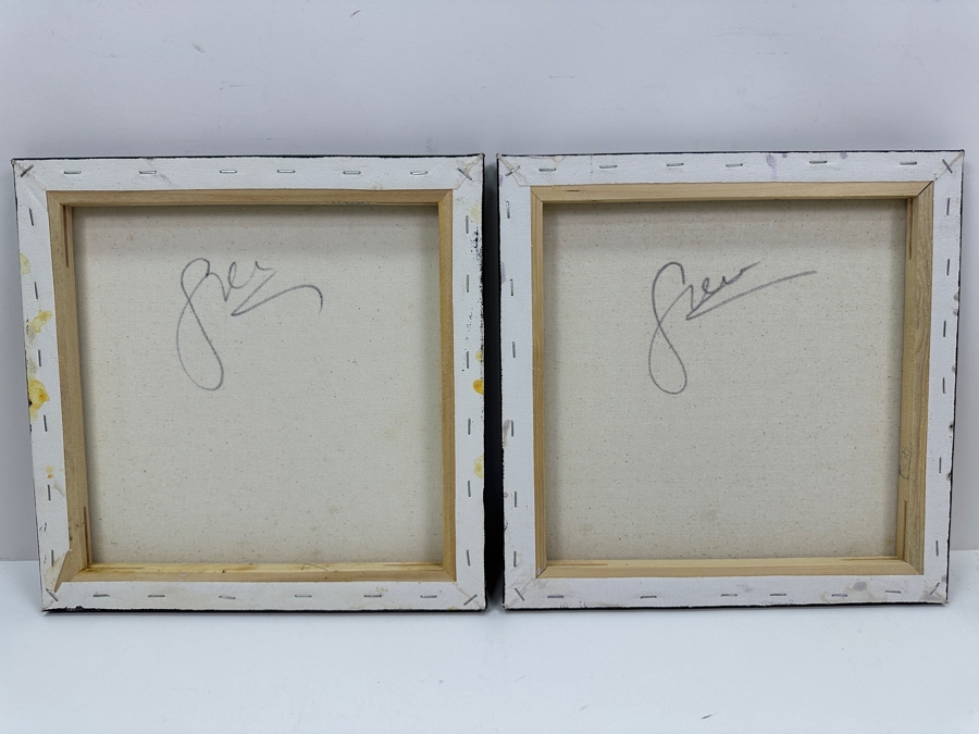 Gerrit Greve (1948-2024, Cardiff by the Sea, CA) (4) Original Acrylic Sand Paintings On Canvas 2010 Each 12' X 12' (Three Are Signed Verso) Estimate $576 - $720 [Photo 11]