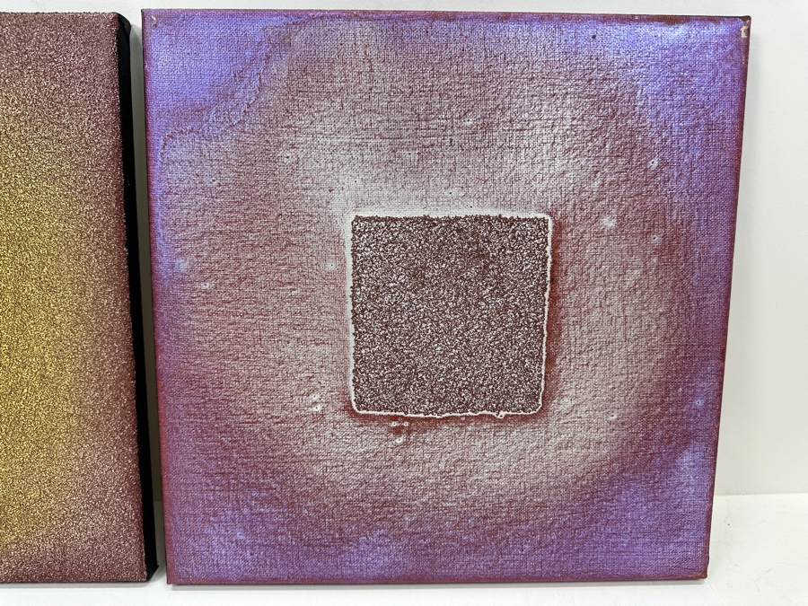 Gerrit Greve (1948-2024, Cardiff by the Sea, CA) (4) Original Acrylic Sand Paintings On Canvas 2010 Each 12' X 12' (Three Are Signed Verso) Estimate $576 - $720 [Photo 10]