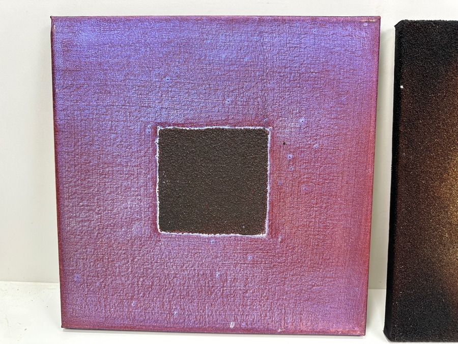 Gerrit Greve (1948-2024, Cardiff by the Sea, CA) (4) Original Acrylic Sand Paintings On Canvas 2010 Each 12' X 12' (Three Are Signed Verso) Estimate $576 - $720 [Photo 3]