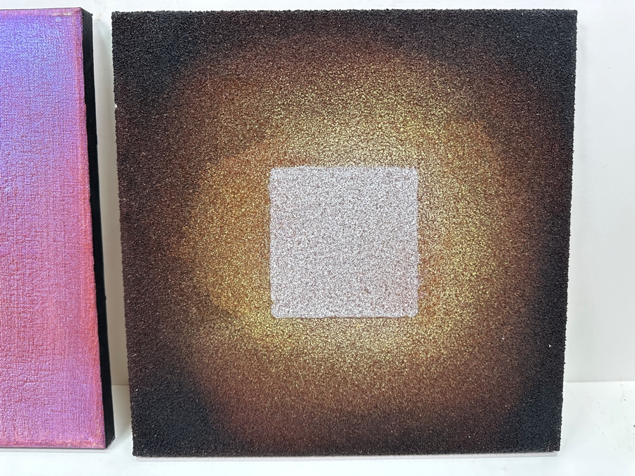 Gerrit Greve (1948-2024, Cardiff by the Sea, CA) (4) Original Acrylic Sand Paintings On Canvas 2010 Each 12' X 12' (Three Are Signed Verso) Estimate $576 - $720 [Photo 4]